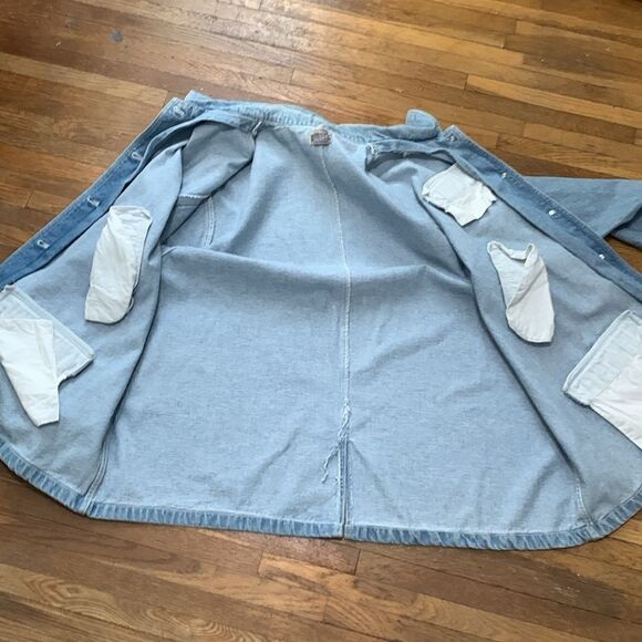Vintage Sostanza Workwear Light Wash Lightweight Denim Chore Barn Jacket Sz XL - Picture 17 of 17